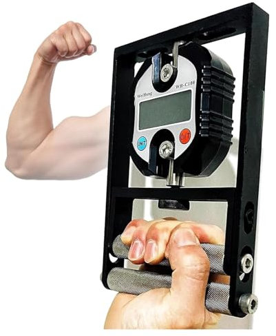 MObyat Testeur De Force De Préhension, Dynamomètre À Main 150 Kg avec Écran LCD Numérique, Structure en Acier Carbone, Poignée Réglable pour Salle De Sport, Entraînement