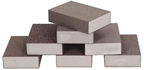 Esponjas de Lijado Bloques húmedos y Secos 7 Piezas Espuma de Fina Media Gruesa Papel de Lija de Esponja abrasiva 36 60 80 100 120 180 220 Grano para carpintería Metal Plástico