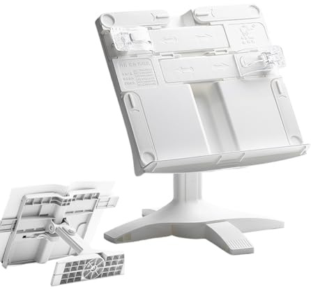 Dreuhuing Support de livre réglable, support de livre de bureau | Organiseur portable rotatif pour ordinateur portable, documents, ordinateur portable, planificateur, partition, album de bible pour