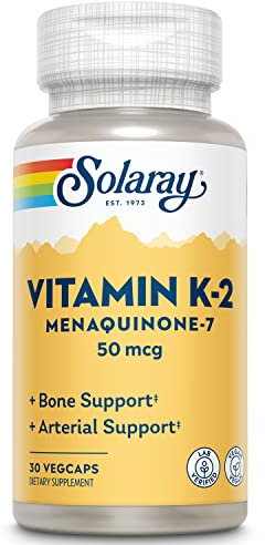 Solaray Vitamina K-2 50mcg | Menaquinone-7 | 30 VegCaps