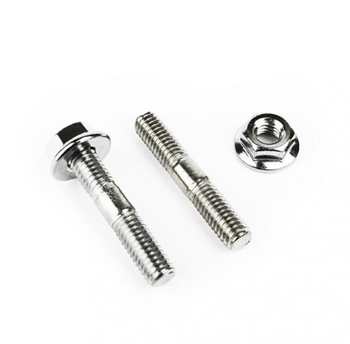 MXT Auslass-Stehbolzen Krümmer Schrauben mit Mutter M6x32 mm 2 Stück Set | Zur Befestigung des Auspuffkrümmers am Zylinder