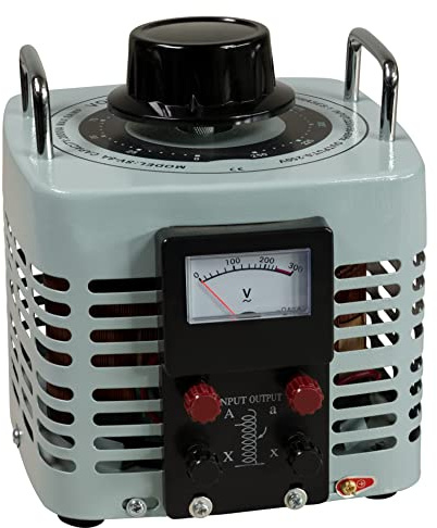 MC POWER - transformador toroidal variable | V-8000 | transformador toroidal regulable 0-250V, 8A, 2.000 vatios, transformador NO aislado galvánicamente, para laboratorio de medición electrónica