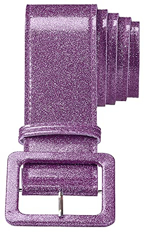 W WIDMANN MILANO Party Fashion - Glitter Gürtel, circa 120 cm, Accessoire für 70er Jahre Disco Kostüme