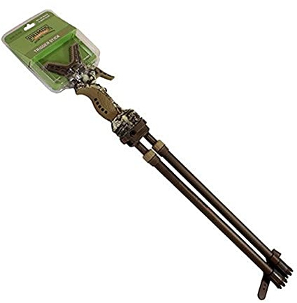 Primos Hunting Trigger Stick Gen3 Short Adjustable 18'-38 Bipod Shooting Stick in Camo 65811, Adjusts from 18″ to 38″
