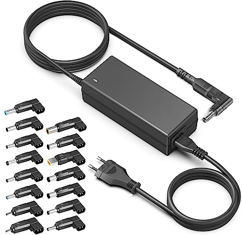 TAIFU DC 90W 15V 16V 18,5V 19V 19,5V 20V Universal Netzteil Ladegerät für Intel NUC Acer ASUS Lenovo IBM LG Samsung Sony Dell HP Compaq Medion Gateway Toshiba Laptop Adapter Ladekabel mit 15 Tipps