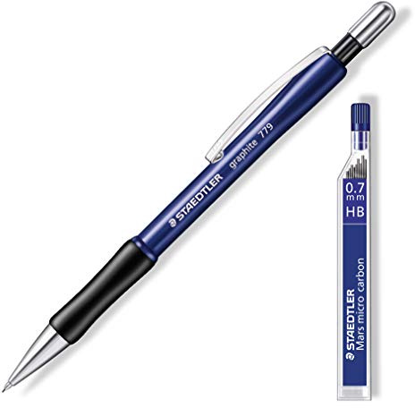 Staedtler Druckbleistift Graphite, 0.7mm (Blau + Ersatzminen)