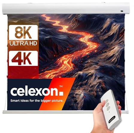 celexon HomeCinema Hochkontrast Tension-Motorleinwand 100 | 221x124cm 16:9