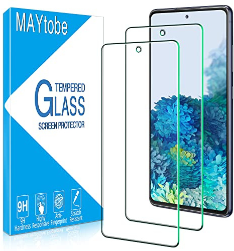 MAYtobe 2 Stück Panzer Schutz Glas für Samsung Galaxy S20 FE Schutzfolie | Frei von Kratzern, 9H Härte, 0.33mm Ultra-Klar Displayschutzfolie, Blasenfrei