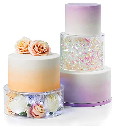 Culpitt Fill-A-Tier Cake Dummy, Clear Cake Tier, Round Cake Dummy, Fillable Cake Stand - 203 x 152mm (8 x 6 inch)
