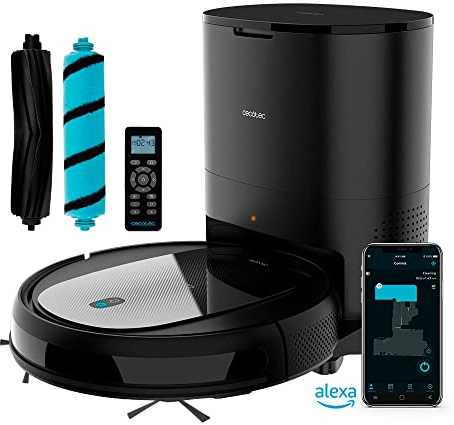 Cecotec Robot Aspirapolvere con Base a Svuotamento Automatico Conga 2290 Ultra Home. Tecnologia iTech SmartGyro 4.0, 2100 Pa, App con mappa, Alexa & Google Assistant