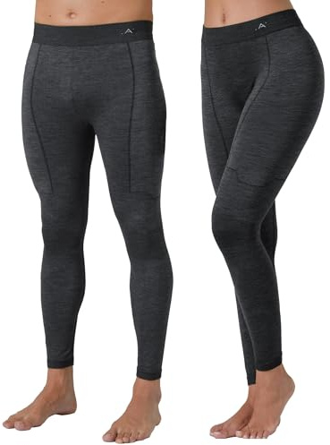 Risalti Calzamaglia Termica Uomo Donna Merino - Leggins Termici Donna Uomo in Lana Merino, Intimo Invernale Traspirante, Elasticizzato Senza Cuciture - Made in Italy