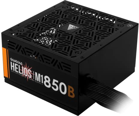 GAMDIAS EU 850W ATX PC Power Supply, Non-Modular, 120mm Silent Fan, 80 Plus Bronze, Flat Wiring, Automatic Fan Speed