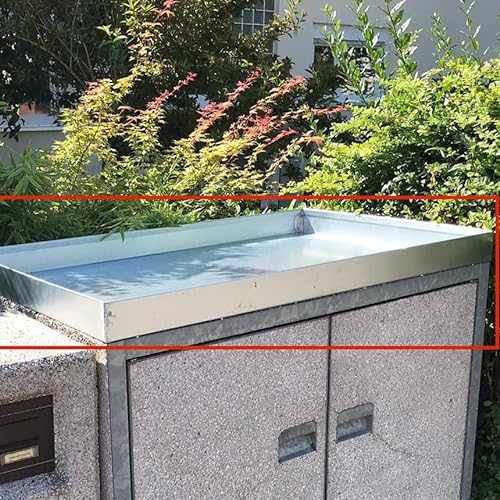 MY-MÜLLTONNE Zink Pflanzwanne 137,5 x 85 x 8 cm für 2er 240 L Mülltonnenbox – Pflanzdach, Pflanzkasten & Pflanzenbehälter – wetterfest, rostfrei, RAL-Farbe wählbar – Maßanfertigung
