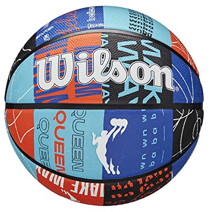 Wilson WNBA Heir DNA Outdoor Basketball, 6, Blau/Orange