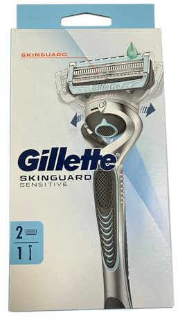 Gillette SkinGuard Sensitive Flexball Rasierer für Herren mit Tendenz zu Reizungen, 1 Griff + 1 Ersatz-Rasierer