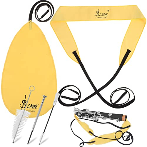 Milisten 1Set Klarinetten-Reinigungs-Pflegeset Blasinstrumenten-Reinigungstuch Tuch -Bürsten-Reinigungsstab- -Staubbürste Mit Schraubendreher (Gelb)