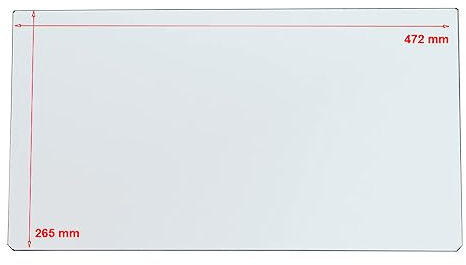 JCSPARES® - Ripiano Mensola Frigorifero In Vetro 472 x 265 mm Compatibile Per Frigo Whirlpool Indesit Aeg ed Ulteriori