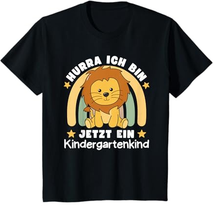 Hurra Ich Bin Jetzt EIN Kindergartenkind Löwe Kinder T-Shirt