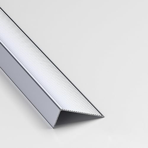 JAYWIS Extra Wide L-Shaped Stairs Nose Edging, Homes Edge Protection Strip for Stair/Step/Windowsill/Threshold, Non-Slip Steps Transition Decoration (Color : Dark Gray)