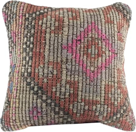kelim kissen 40x40 cm handgefertigt kelim kissenbezug orientalische kissen kopfkissen viereckig dekorative bohemian kissenhülle dekokissen sofakissen zierkissen code E809