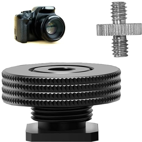 Hot Shoe Adapter - 1/4 Inch Female Thread to Hot Shoe Adapter, Tripod Thread for Hot Shoe