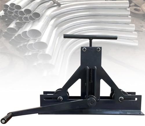GYQSSD Manuelle Rollbiegemaschine, Rohr- und Stangenbieger, 1–1/4 Zoll bis 5,1 cm runde Rollenstrecker, Schrumpfbank-Biegeset, Rohrbieger für Rohre aus Stahl, Aluminium, Kupfer, Rohr, Kabel