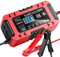 6-Amp Car Battery Charger, New 12V Smart Fully Automatic Battery Charger with 10 Stage Charging Progress for AGM, GEL, EFB, Deep Cyele, Wet and Lead Acid Batteries