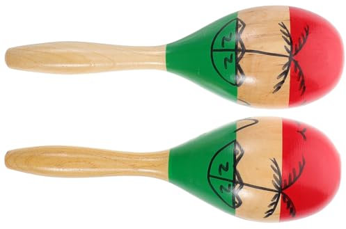 BESTonZON 2 Stück Maracas Sichere Handshaker für Musikalische Früherziehung Interaktives Rhythmusinstrument für Kleinkinder Montessori Musikspielzeug
