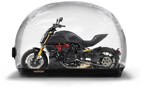 Motorradgarage mit Belüftung – Faltbare Zeltgarage Motorradabdeckung – Für Harley, Honda, BMW, Yamaha (260×120×160 cm)