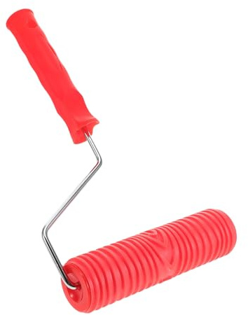 Holibanna Rouleau De Gaufrage Pinceau à Rouleau Patin à Roulettes Rouleau En Mousse Rouleau De Texture Décorative Rouleau De Peinture Murale Rouleau à Peinture Gaufré Caoutchouc Rouge
