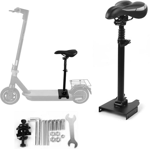 Sitz für E Scooter, 51-63 cm Höhenverstellbar E Scooter mit Sitz, E Roller Sitzs für Erwachsenenroller, Faltbarer Elektroroller Sitzs für E-Scooter, bis 80kg