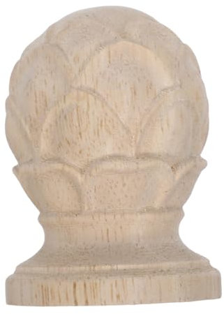 INOOMP Decoración De Madera Finiales De Estilo Europeo Cabeza De Piña Tallada Para Muebles y Escaleras Accesorio De Artesanía Para Decoración Del Hogar y Proyectos