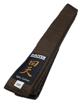 KAITEN Karategürtel - 4 cm Breit - Länge 230 bis 350 cm - Kräftige Farben weiß gelb orange grün blau violett braun - Farbgurt Baumwolle