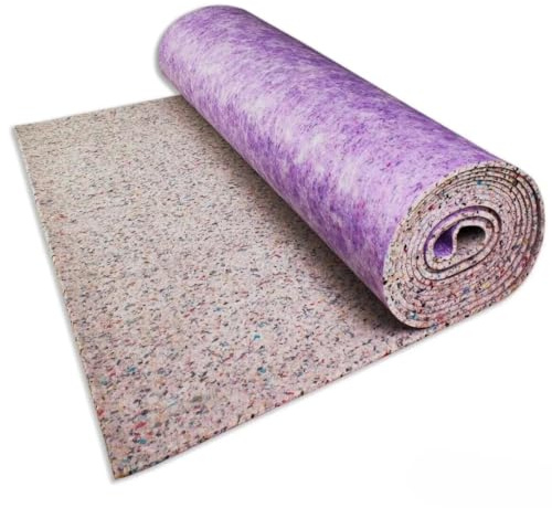 Luxury Carpet Underlay Soft 12mm Thick 15m² Roll | Cushioned PU Foam | Noise Reducing Thermal Insulation Carpet Underlay