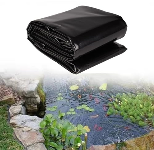 Bâches De Bassin, Bâches Préformées Robustes Pour Bassins À Poissons, Membrane Noire Imperméable Pour Piscines De Jardin, Bâche Pour Bassins À Poissons, Fontaines Et Jardins Aquatiques,A,3*4m