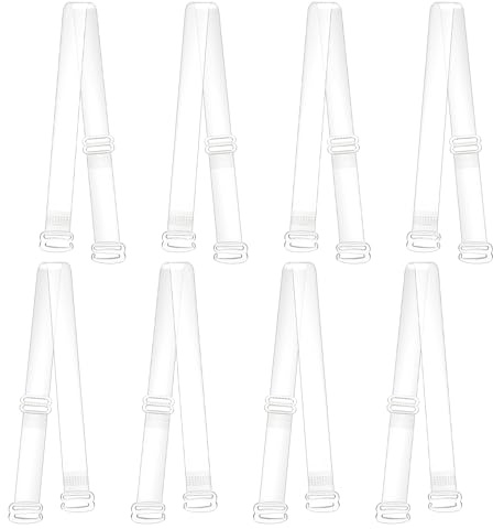 4 Paare BH Träger Unsichtbare Klare,Verstellbare Elastische BH Träger,Weiche Transparente Ersatz BH Schultergurte,Damen rutschfeste BH Träger,Schulter BH-Träger Ersatz für Frauen Trägerlose BHS