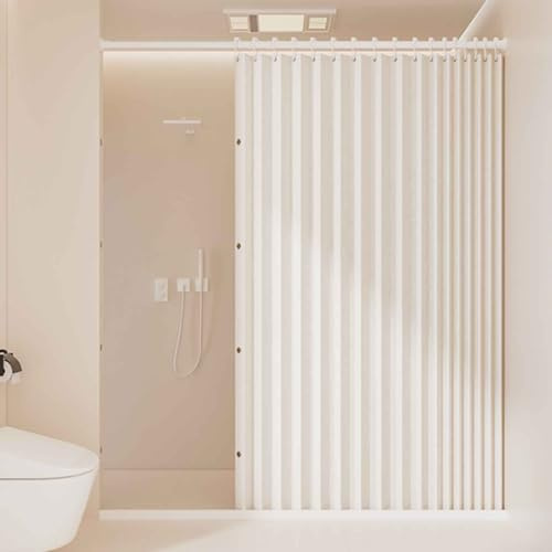 HLTQL Falttürvorhang,Mit Teleskopstange,Magnetischer Türvorhang mit Verdunkelung, Faltbarer Raumteiler für Bad/Schlafzimmer/Wohnzimmer, Akkordeon-Design(04,W 100*H 180cm)