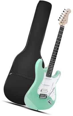 Elektrische Gitarre Professionelles E Gitarren Set In Voller Größe Geeignet Für Anfänger 6 Saitiges Instrument(Green)