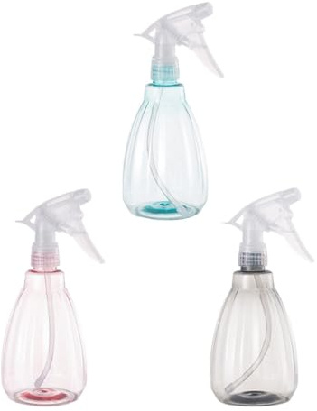 Ciieeo Pulvérisateur de Fleurs Multifonctions 3 Pièces Flacons de 550 Ml Gris, Vert et Rose pour Arrosage Intérieur et Extérieur, Balcon et Soins des Plantes