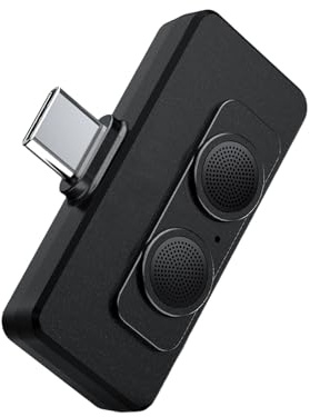 Mekalero Microfoni ABS con cancellazione del rumore con impostazioni istantanee tramite tipo C per un suono nitido in qualsiasi ambiente Microfoni Vlog