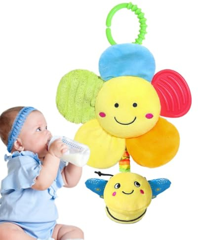 Chdnhe Hangable Rattles Toys, Cartoon Animal Carseat Toys | Barnvagnsleksak med Hangable Sensory Activity | Bekväm småbarnsängar för studsare, bassinet, bilstolar