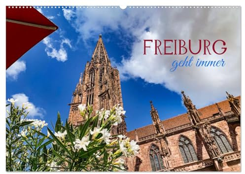 Freiburg - geht immer (Wandkalender 2026 DIN A2 quer), CALVENDO Monatskalender: Oleander, Sommerfrische und wunderschönes Ambiente. (CALVENDO Orte)