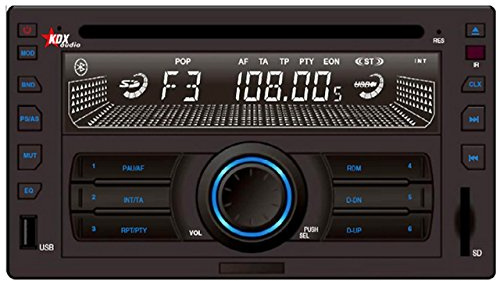 KDX-Audio DD-1100 Radio para Coche Doble DIN con Reproductor de CD, mp3, wma, Radio con Banda Am y FM. Potencia 4x40W Maximo con Puerto USB y Tarjetas SD