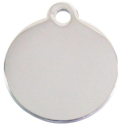 iMARC Adressanhänger mit Gravur - rund klein - Silber