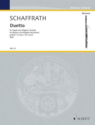 Duetto g-Moll: Fagott und obligates Cembalo. (Edition Schott)