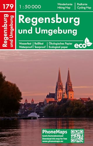 Phonemaps Wander - Radkarte PM 179 Regensburg und Umgebung, Wander - Radkarte 1:50.000 (PhoneMaps Wander - Radkarte Deutschland)
