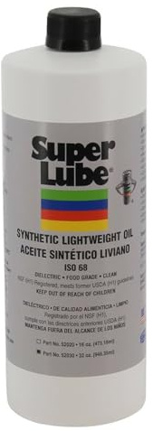 Super Lube 52030 Synthetic Oil without PTFE, Low Viscosity Lightweight, 1 quart Bottle, Translucent