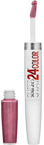Maybelline Super Stay 24, 2-Step Liquid Lipstick Makeup, Long Lasting Highly Pigmented Color with Moisturizing Balm, Perpetual Plum, Purple, 1 Count