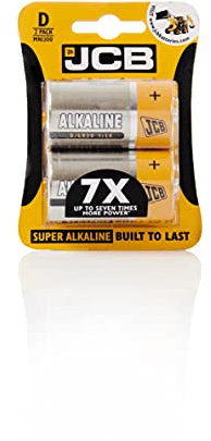 JCB 2X D Single-Use Battery Alcalino - Pilas (Single-Use Battery, D, Alcalino, 1,5 V, 2 Pieza(s), Ampolla)