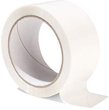 Modulor Verpackungsband, farbiges Klebeband aus Polypropylen, leise abrollendes Paketband mit Acrylatkleber, Breite 5 cm x Länge 66 m, 48 µm dick, weiß